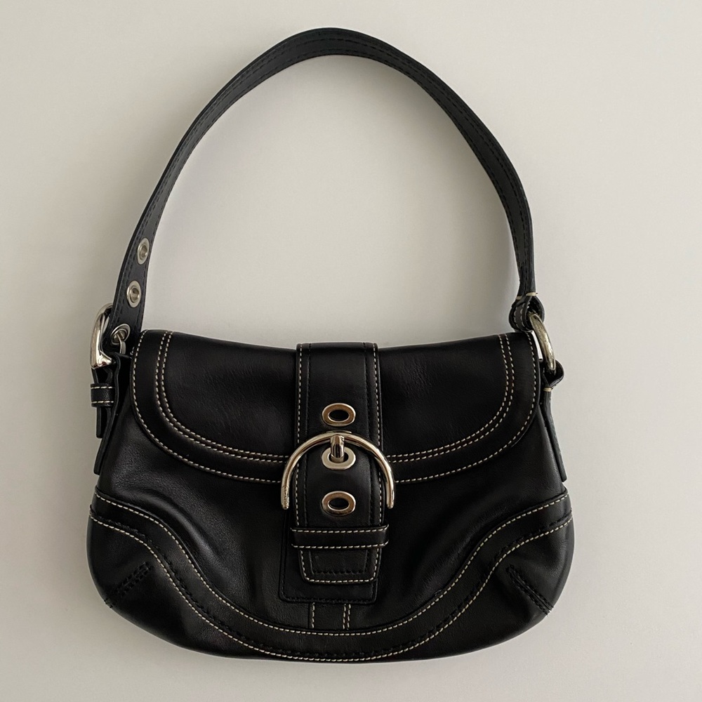Coach | Black leather soho hobo bag